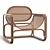 Elegant Wicker Chair - Modern Design 3D model small image 1