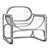 Elegant Wicker Chair - Modern Design 3D model small image 4