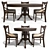 Daniela Dining Set: Elegant and Versatile. 3D model small image 1