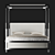 Elegant Acrylic Canopy Bed 3D model small image 8