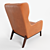 Rustic Ryder Leather Chair: Corona Render 3D model small image 3