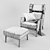 Rustic Ryder Leather Chair: Corona Render 3D model small image 5