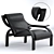 Contemporary Cassina Woodline Armchair 3D model small image 1