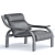 Contemporary Cassina Woodline Armchair 3D model small image 3