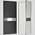 Modern Wooden Door with Aluminum Insert - PLATO PL-03 3D model small image 1