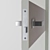 Modern Wooden Door with Aluminum Insert - PLATO PL-03 3D model small image 2