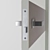 Modern Wooden Door with Aluminum Insert - PLATO PL-03 3D model small image 8