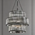 Elegant Infinity Triple Bronze Chandelier 3D model small image 1