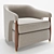 Herman Baker Fabric Armchair 3D model small image 2