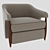 Herman Baker Fabric Armchair 3D model small image 3