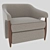 Herman Baker Fabric Armchair 3D model small image 4