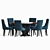 Kong Dining Table and Preston Chair Set 3D model small image 2