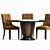 Kong Dining Table and Preston Chair Set 3D model small image 3