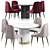 Beedle Chair & Ontario Dining Table  Modern Style Furniture Set 3D model small image 1