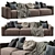 Elise Stretch Leather Sofa 3D model small image 1