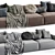 Elise Stretch Leather Sofa 3D model small image 4