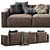 Elise Stretch Leather Sofa 3D model small image 5
