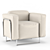 Milani Cocktail Leather Armchair 3D model small image 1