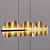 Metal Hildene Pendant: Sleek Linear Design 3D model small image 1