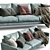 LUCA Leather Sofa: Modern Comfort and Style 3D model small image 3