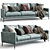 LUCA Leather Sofa: Modern Comfort and Style 3D model small image 5