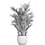 Exotic Palm Collection in White Pot 3D model small image 5