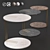 Italian Ston and Gold Coffee Tables 3D model small image 1