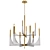 Elegant Acrylic & Brass Chandelier 3D model small image 2