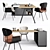 Sleek Office Furniture Set 3D model small image 1