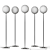 Emory Metal Floor Lamp - 5 Colors, Ø30cm, 1600cm 3D model small image 1