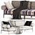 Modern Ribes Sofa | Stylish & Comfortable 3D model small image 3