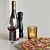 Delicious Pairing: Pizza & Wine 3D model small image 2