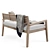 Rustic Clodie Bench: Versatile, Realistic Design 3D model small image 3