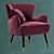 Elegant Swan Armchair: PBR-Optimized 3D model small image 2