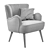 Elegant Swan Armchair: PBR-Optimized 3D model small image 5