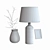 Elegant Home Accents: Lamp, Photo Frame, Glass Vase 3D model small image 2