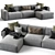 Elise Stretch Leather Sofa - Modern Comfort in Your Living Room 3D model small image 1