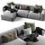 Elise Stretch Leather Sofa - Modern Comfort in Your Living Room 3D model small image 3
