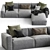 Elise Stretch Leather Sofa - Modern Comfort in Your Living Room 3D model small image 5