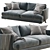 Haven 84" Sofa: Comfortably Stylish & Perfectly Sized 3D model small image 1