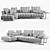 Title: Modular Porada Abacus Sofa 3D model small image 4