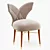 Luna Modern Dining Chair 3D model small image 2