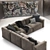 Modern Elise Stretch Leather Sofa 3D model small image 5