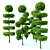 Dual Shrub Duo: 2.5m Height 3D model small image 2