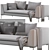 Modern Charles Sofa: 230x73x97cm 3D model small image 3