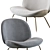 Gubi Beetle Lounge Chair - Elegant Comfort 3D model small image 4