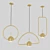 Modern Tollo Gold Pendant Lamp 3D model small image 2