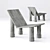 Contemporary Concrete Lounge 3D model small image 13