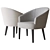 Elegant Darlington Bespoke Armchair 3D model small image 1