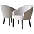 Elegant Darlington Bespoke Armchair 3D model small image 2